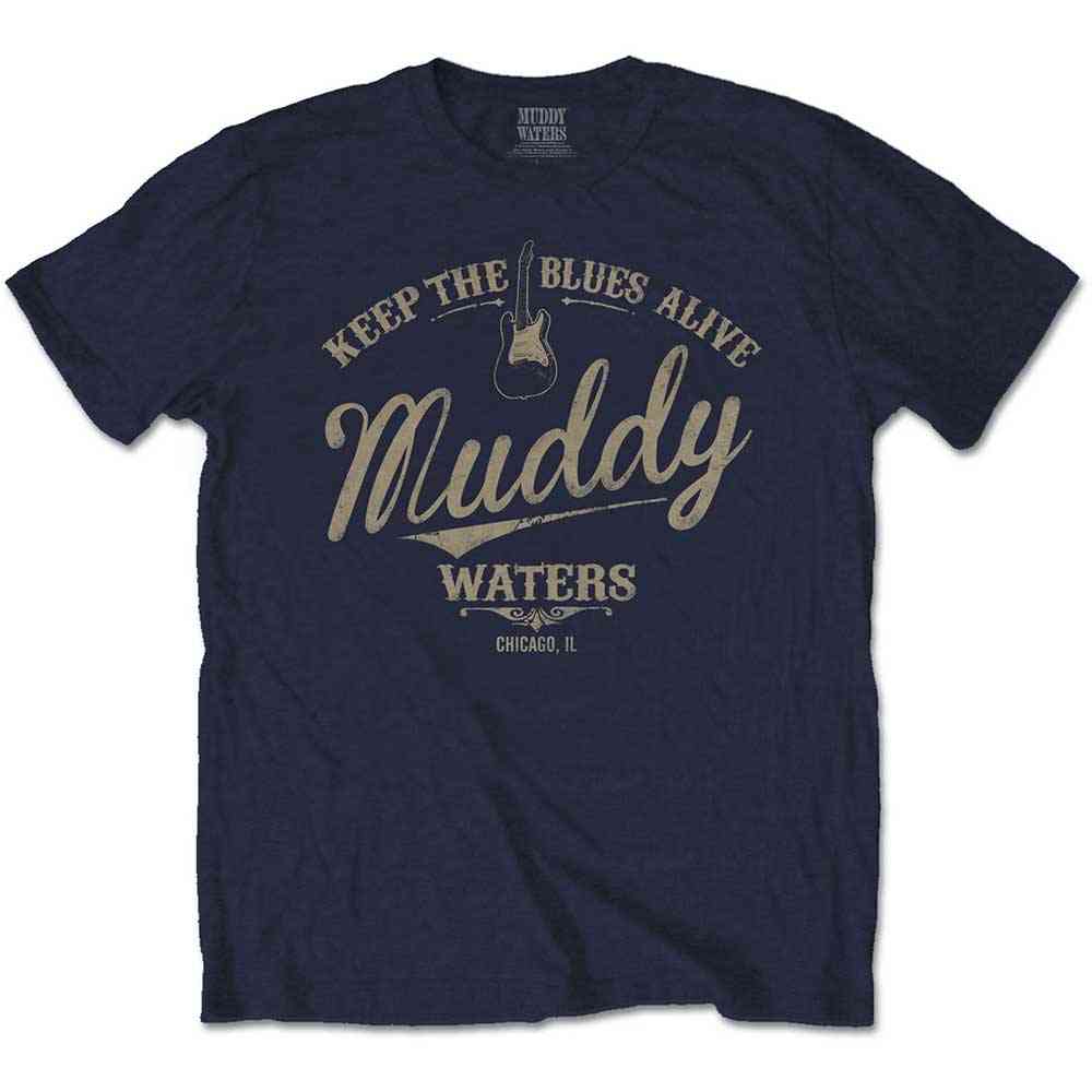 Muddy Waters - Keep The Blues Alive Heren Tshirt - Blauw